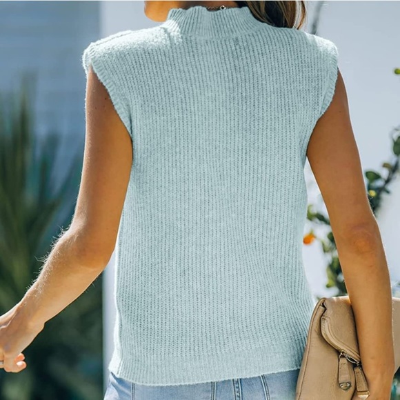 Amarmia Women's Mock Neck Knit Sweater Vest size large - Picture 2 of 2